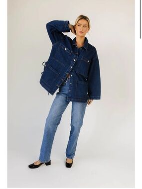 wisteria lane lilly side tie denim jacket